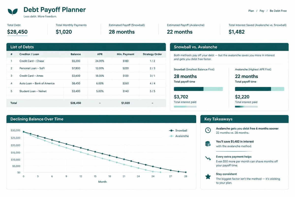 Debt Payoff Planner preview