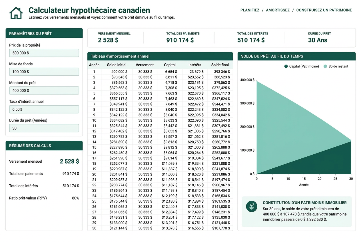 Aperçu de Calculateur hypothécaire