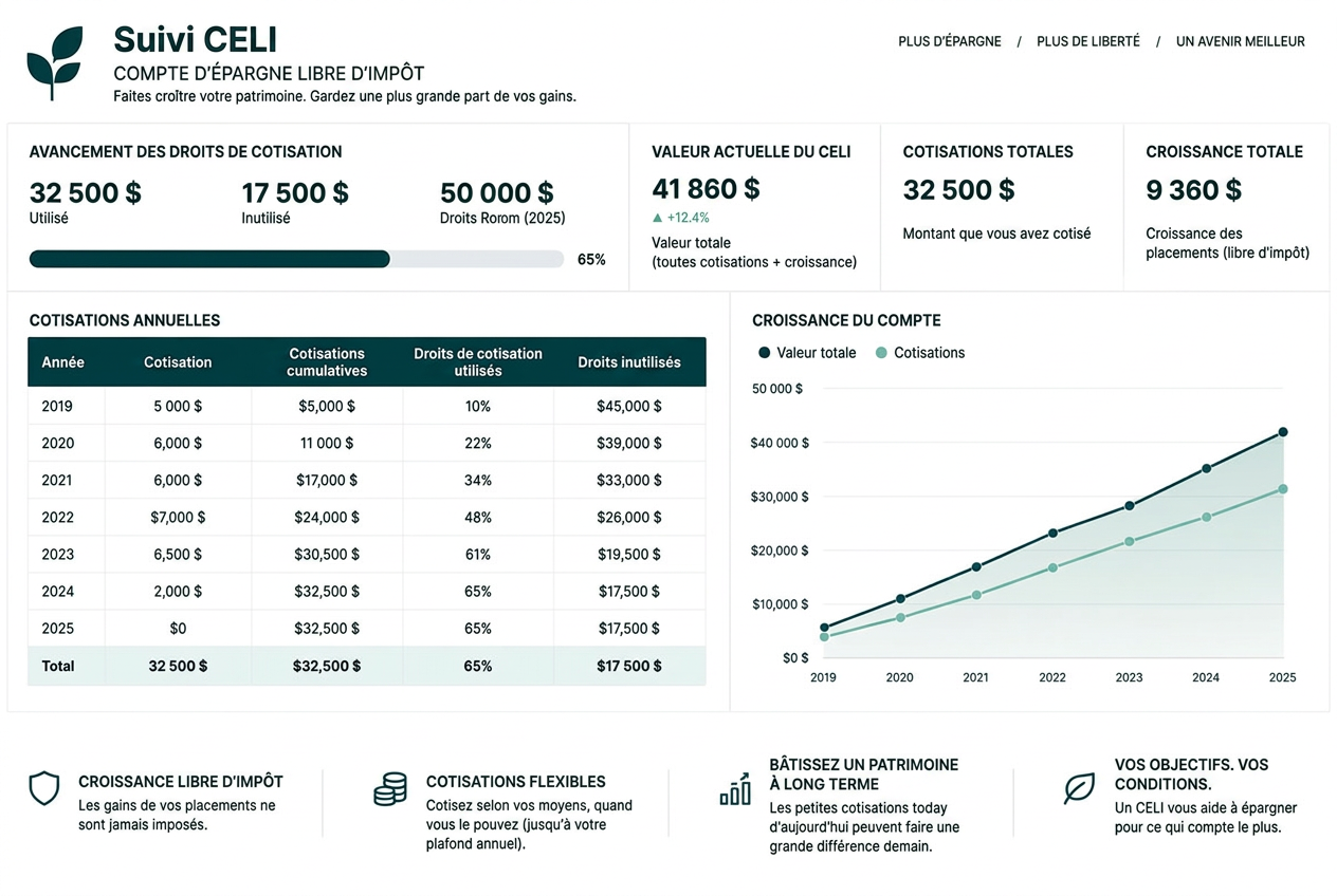 Aperçu de Suivi du CELI